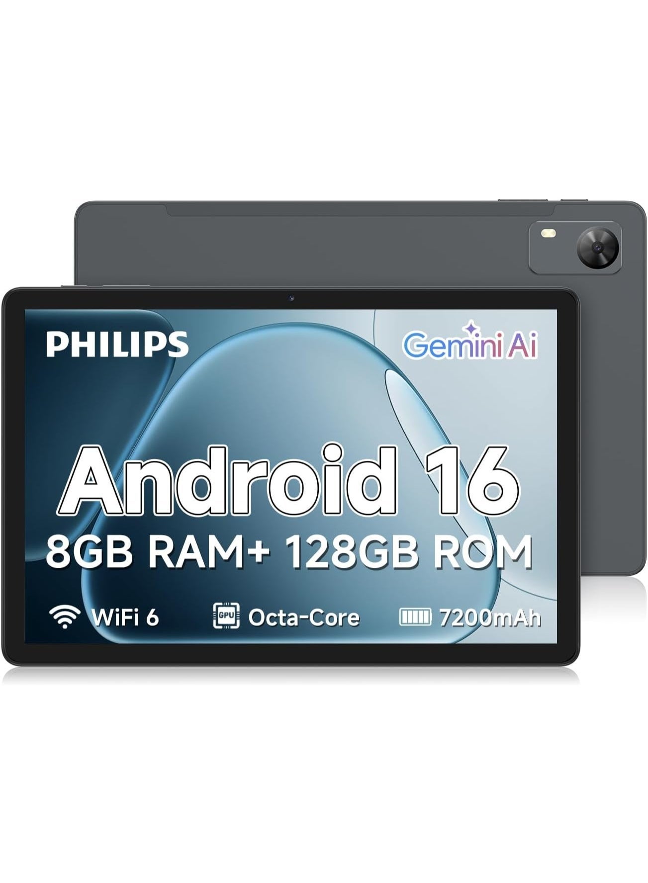 Philips T7310 Tablet 2025 11 inch Grey 8GB RAM 128GB WiFi - Middle East Version