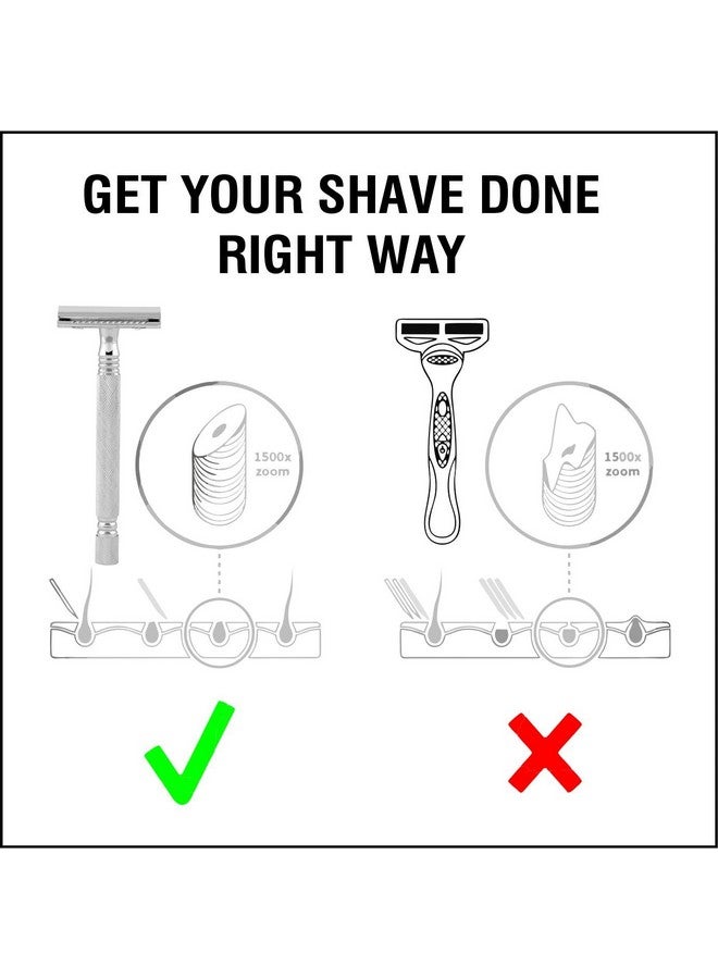 Pearl Shaving Double Edge Safety Razor (SS-01CC With stand And Shaving Brush 11 SY) -Classic & Traditional shaving Kit for Men | Premium Shaving Set for Diwali gift option - Image 2