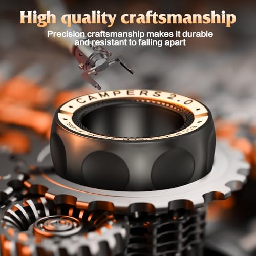 INNÃ”PLUS Upgrade Fidget Spinner for Stress Relief,Magnetic Fidget Spinner Rings with Relax Sounds,Stainless Steel Ring Toy Stress Anxiety EDC Relief Slider Tool, Gifts for Adults - Image 3