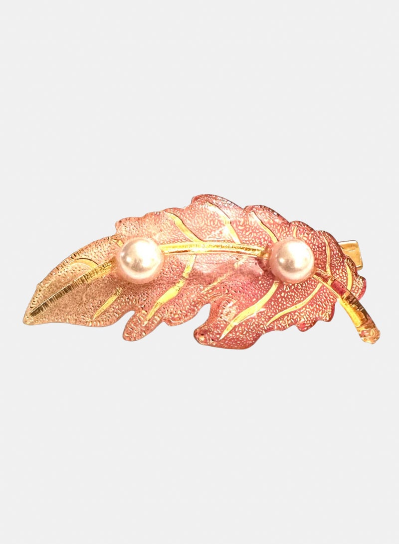 Trio Earrings Pearl Petal Feather Hair Claw Clip - Image 2