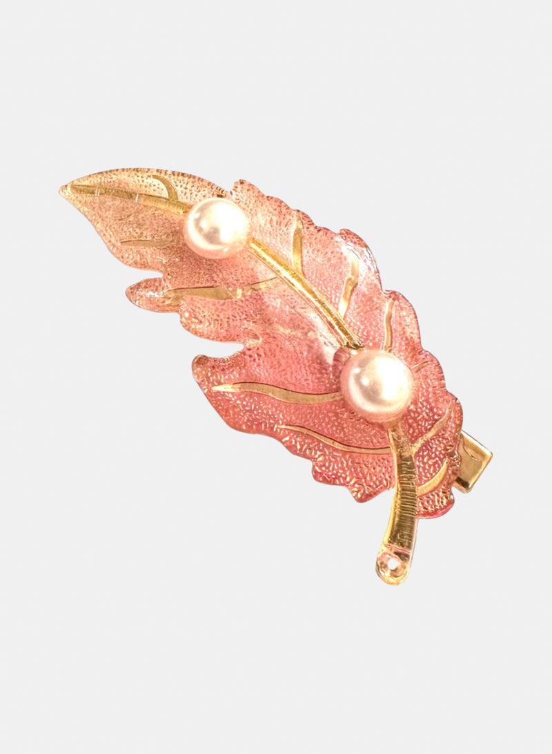 Trio Earrings Pearl Petal Feather Hair Claw Clip - Image 1
