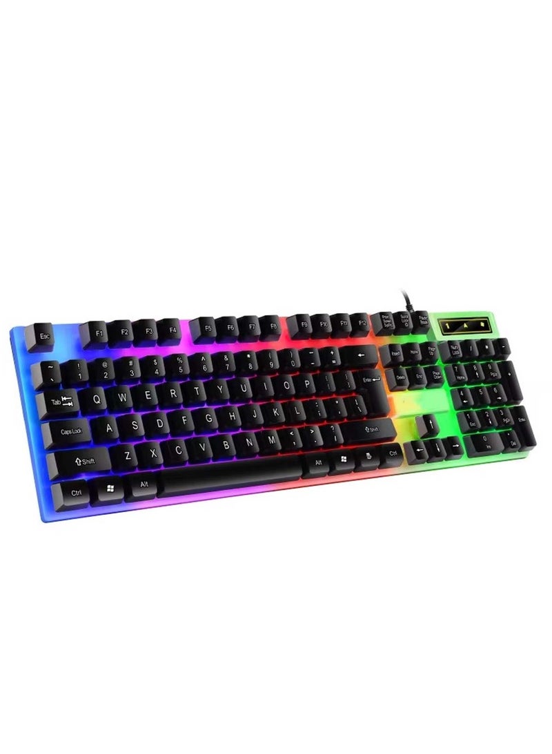 Huitich G21 Wired Gaming Keyboard – Mechanical Feel, RGB Backlit USB Plug & Play - Image 1