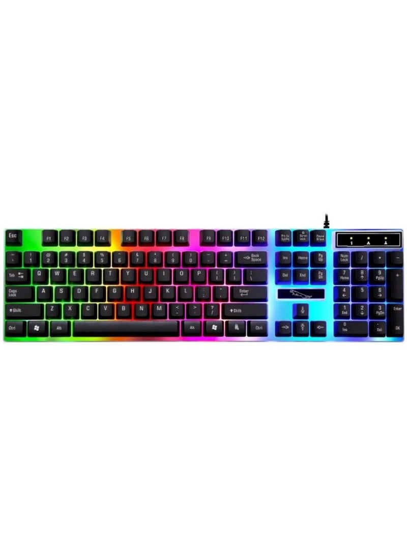 Huitich G21 Wired Gaming Keyboard – Mechanical Feel, RGB Backlit USB Plug & Play - Image 4