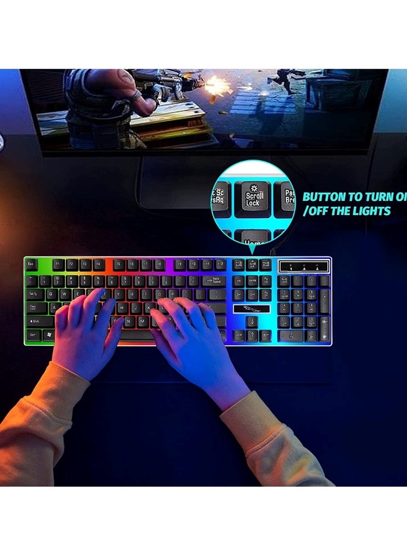 Huitich G21 Wired Gaming Keyboard – Mechanical Feel, RGB Backlit USB Plug & Play - Image 3