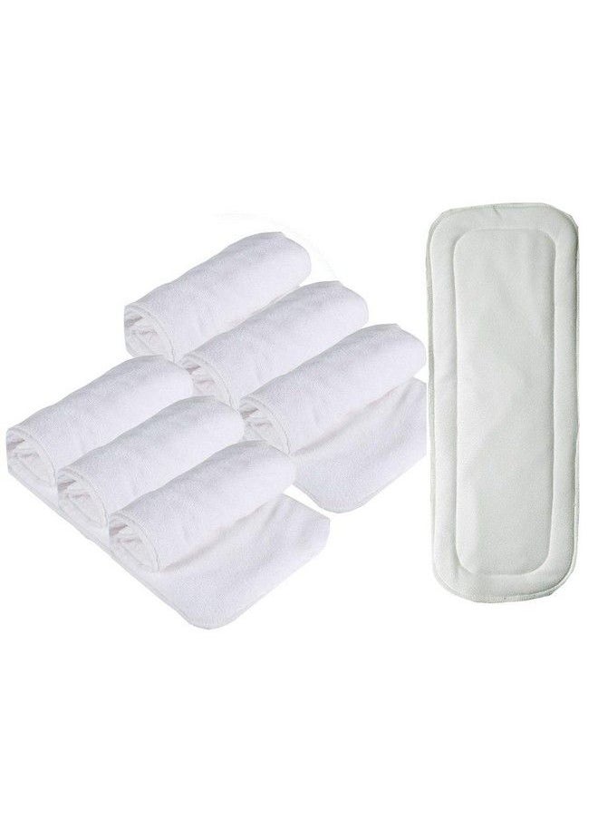 DOMENICO Diaper Inserts Reusable (Pack Of 7) Baby Washable Cloth Diaper Nappies With Wet Free Inserts For Babies;Infants;Toddlers (Standard Cloth Diaper Insert Pad White Color)  - Image 1