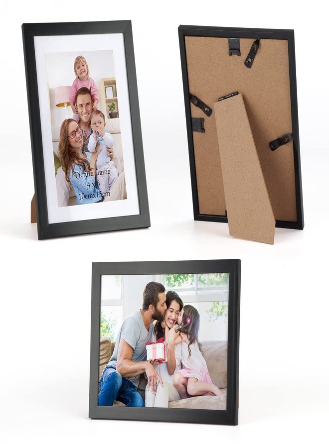 Giftgarden Black 5x7 Picture Frame Set of 10, Matted to 4x6 Picture with Mat or Multi 5x7 Photo without Mat, Wall Hanging or Tabletop Display - Image 3