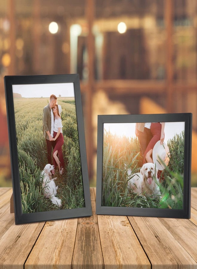 Giftgarden Black 5x7 Picture Frame Set of 10, Matted to 4x6 Picture with Mat or Multi 5x7 Photo without Mat, Wall Hanging or Tabletop Display - Image 4