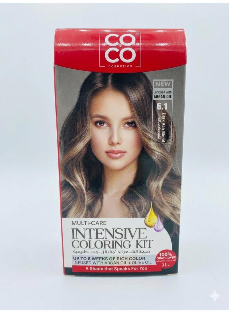 Coco hair dye, dark ash blonde No. 6.1 - Image 1