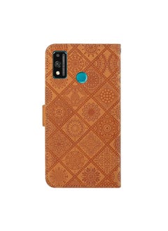 جرين تايجر جراب لهاتف Huawei Honor 9X Lite بتصميم عرقي منقوش، جراب جلدي قابل للطي أفقيًا مع حامل وفتحات للبطاقات ومحفظة وحبل تعليق  - Image 3