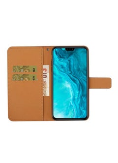 جرين تايجر جراب لهاتف Huawei Honor 9X Lite بتصميم عرقي منقوش، جراب جلدي قابل للطي أفقيًا مع حامل وفتحات للبطاقات ومحفظة وحبل تعليق  - Image 5