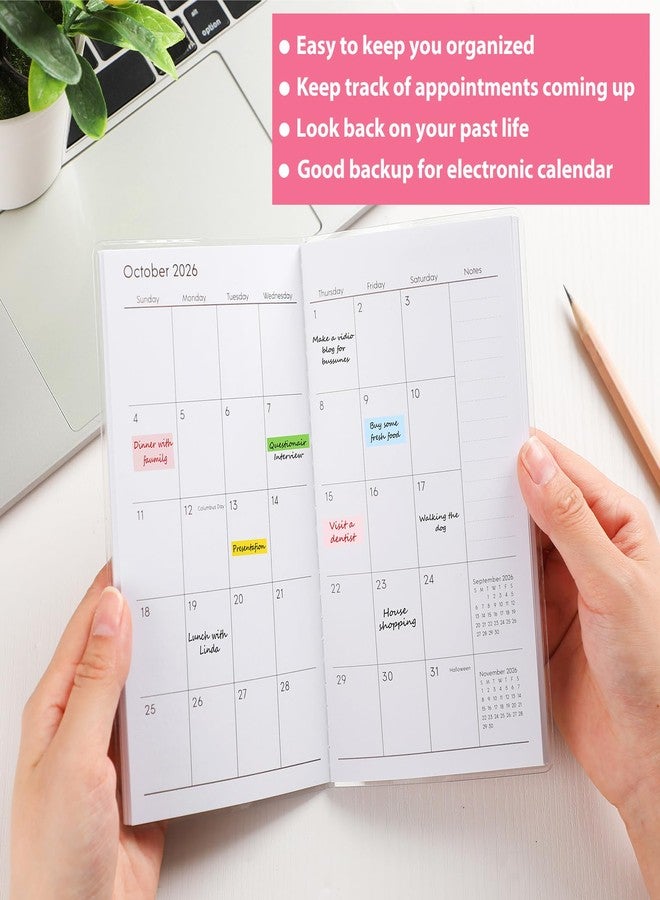 ReliThick 2026 Pocket Calendar for Purse Small Monthly Planner for Women Handy Weekly Pocket Planner Journal Notebook Christmas New Year Gift Sister Friends Women (2026-2027,Bible Floral) - Image 4