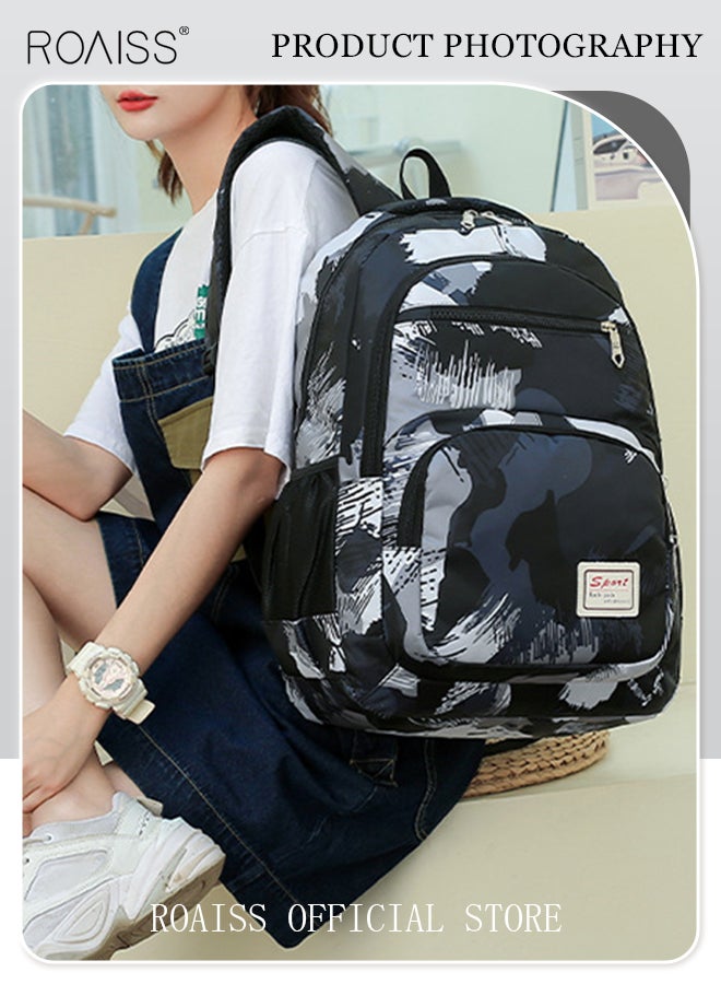 رويس ثلاثة أقطاع من حقيبة ظهر ذات سعة كبيرة تناسب مع أكياس معزولة غداء ومقلمة وهي حقيبة مدرسية لطالب مدرسة متوسطة وطلاب كلية - Image 3