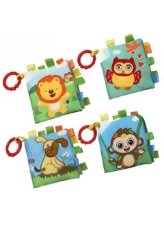 Generic Baby's Fun Animal Cloth Book Sound BB Set Paper Cloth Book Infant Early Education Enlightenment Three-dimensional Cloth Book English-Color:Lion  - Image 5