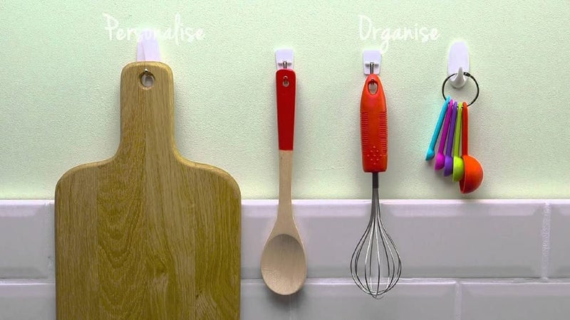 Command Designer Hooks BP1PTF, Medium, White, 4-Hooks - Image 5