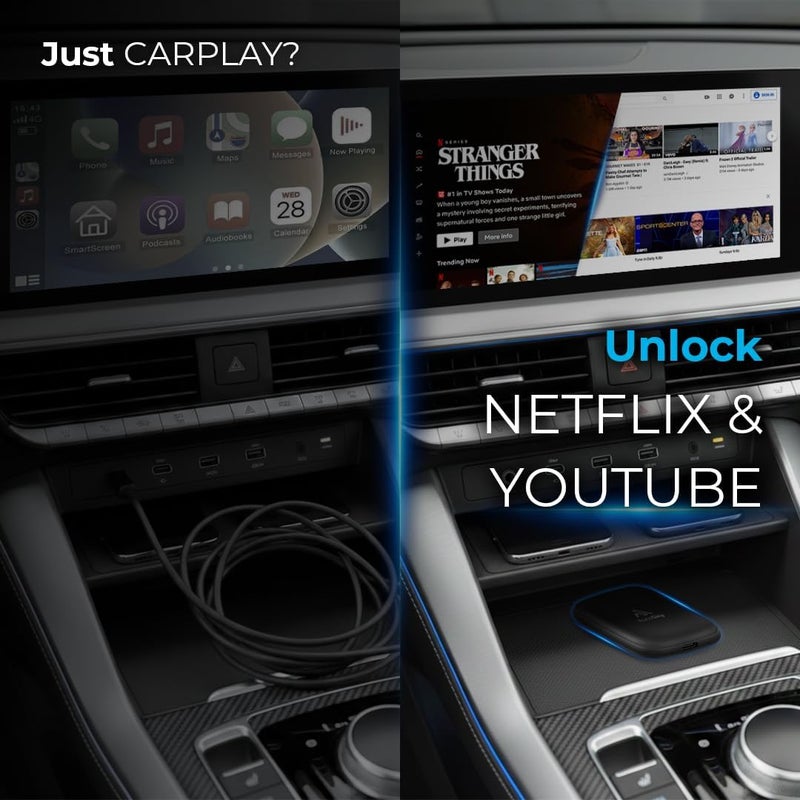 AutoSky Wireless CarPlay and Android Auto AI Box Lite - Supports Netflix and YouTube - Image 3