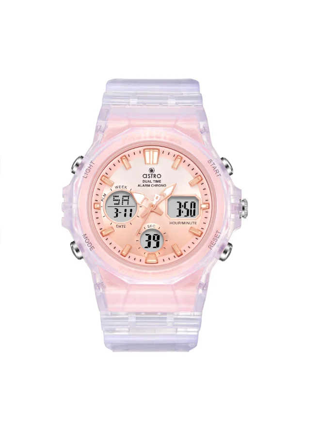 ASTRO Kids Analog-Digital Rose Gold Dial Watch - A24805-PPWWK