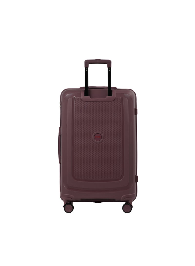 Eagle Express CLIFTON Check-in Travel POLYPROPYLENE Hard Trolley 360° Double Spinner Wheels Secure Lock 28 inch PURPLE SHADE - Image 3