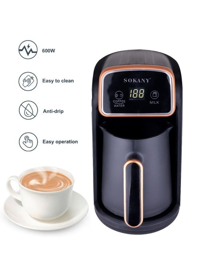 سوكاني ماكينة صنع القهوة التركية ، وعاء قهوة كهربائي ، 600 واط SK-04015 ، أسود - Image 2