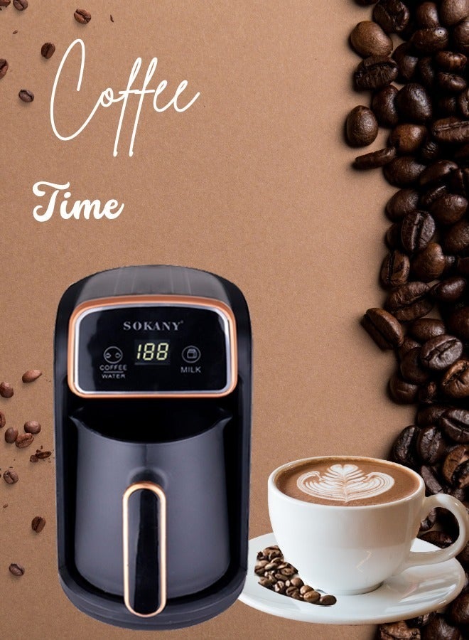 سوكاني ماكينة صنع القهوة التركية ، وعاء قهوة كهربائي ، 600 واط SK-04015 ، أسود - Image 5