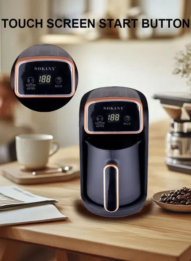 سوكاني ماكينة صنع القهوة التركية ، وعاء قهوة كهربائي ، 600 واط SK-04015 ، أسود - Image 3