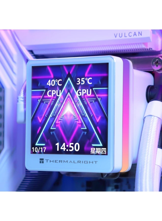 Thermalright Thermalright Grand Vision 360 ARGB White CPU AIO Cooler, 360mm Liquid Cooling System, 3.4" IPS LCD Screen (480x480), High-Performance Pump, for AMD AM5 & Intel LGA 1700/1851  - Image 5