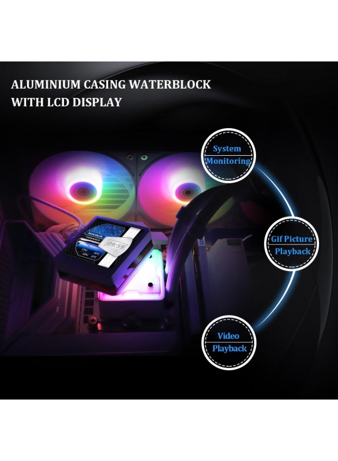Thermalright Thermalright Grand Vision 360 ARGB White CPU AIO Cooler, 360mm Liquid Cooling System, 3.4" IPS LCD Screen (480x480), High-Performance Pump, for AMD AM5 & Intel LGA 1700/1851  - Image 3