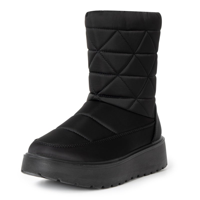 Alpine Swiss Zoey Womenâ€™s Winter Boots | Waterproof Snow Booties | Faux Fur Lined Warm Cozy Comfortable | Anti-Slip Sole | Stylish Outdoor Shoes BLK 5 - Image 1