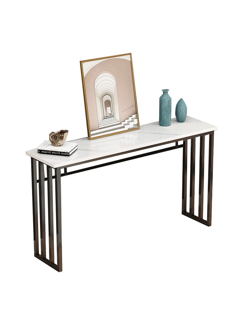Sharpdo Console Table for Entryway, Narrow MDF Sofa Table With Marble Design, Couch Table for Hallway & Living Room 100*30*80 cm - Image 1