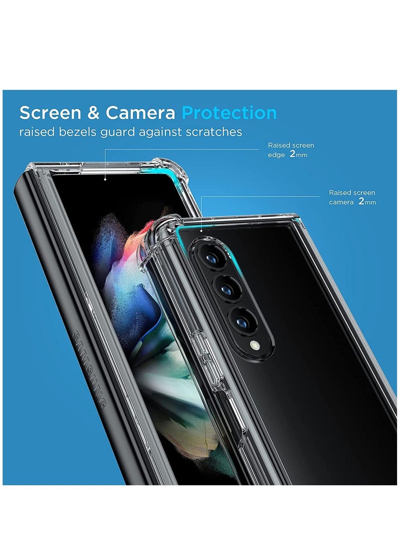LEDIN Clear case for Samsung Galaxy Z Fold 3 Case Enhanced Corner Protection Non-Yellowing Crystal Soft TPU Bumper Shockproof Hard Clear Back Cover for Samsung Z Fold 3 5G 2021 - Image 3