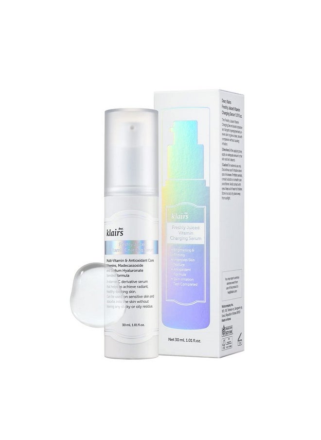 DearKlairs S] Freshly Juiced Vitamin Charging Serum Korean Skincare 3Oethyl Ascorbic Acid 10% Niacinamide Nonoily Texture For Sensitive Skin  - Image 1