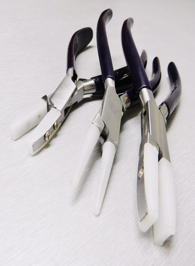 JTS Nylon Jaw Pliers Set of 3 Jewelry Craft Bead Wire Working Bending Forming Tools - Image 1