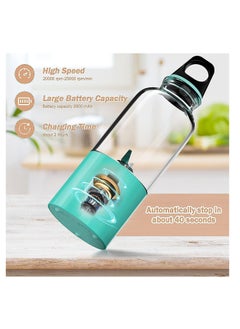 دوبكارت خلاط محمول مع مقبض قابل لإعادة الشحن USB عالي السرعة 4 شفرات خلاط فواكه طازجة  - Image 5