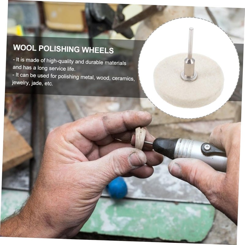 4Pcs Wool Polishing Wheels Handle Wool Buffing Discs for Wood and Ceramics Compatible Angle Grinder High Efficiency Polisher Tools - Image 5