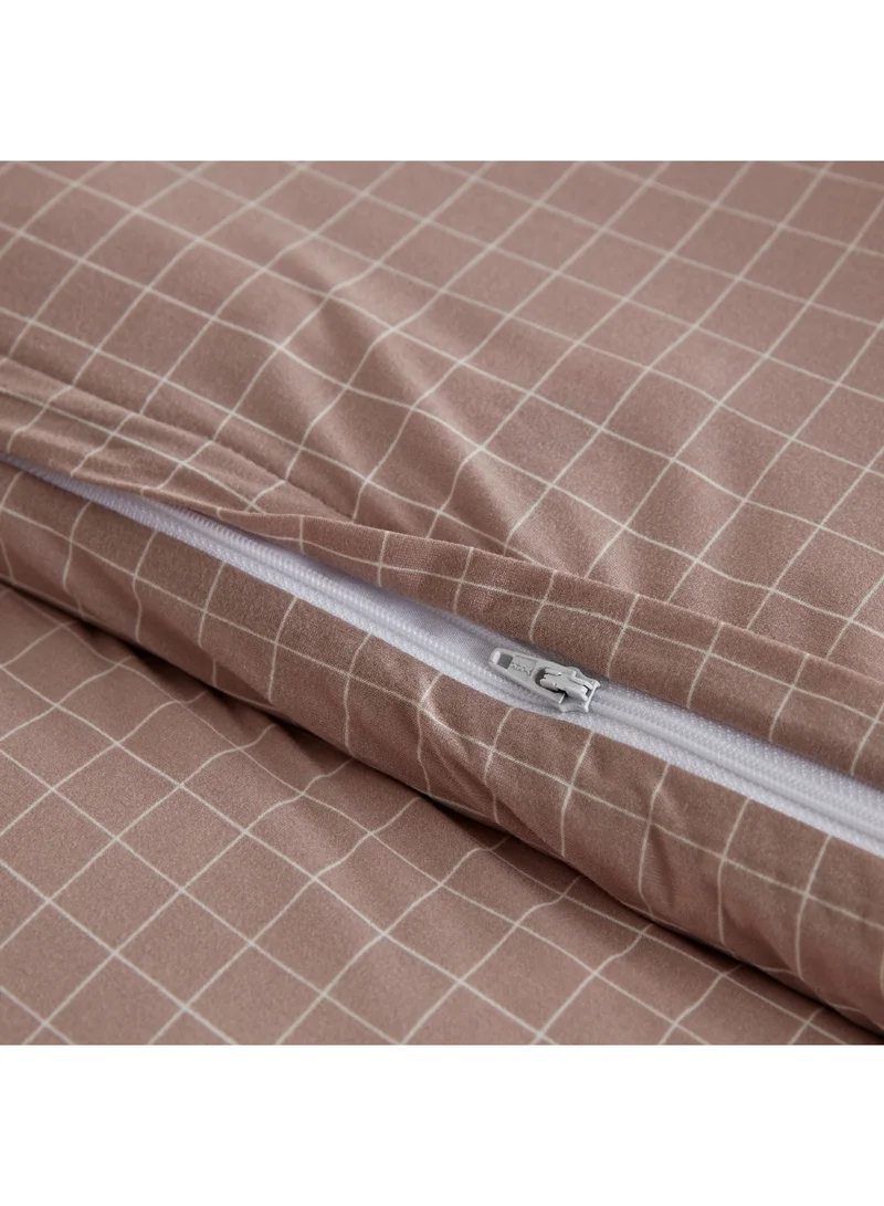 Home Box Ferum Stripe 3-Piece Microfiber Twin Duvet Quilt Cover Set 220 x 150 cm
