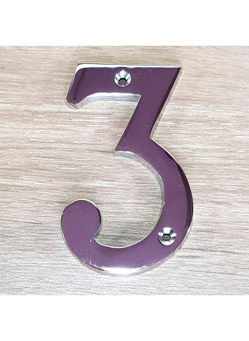 ESPLANADE eSplanade 4 Brass House Hotel Door Number Plaque Numeric Numerical Digit 09 3 Three  - Image 3