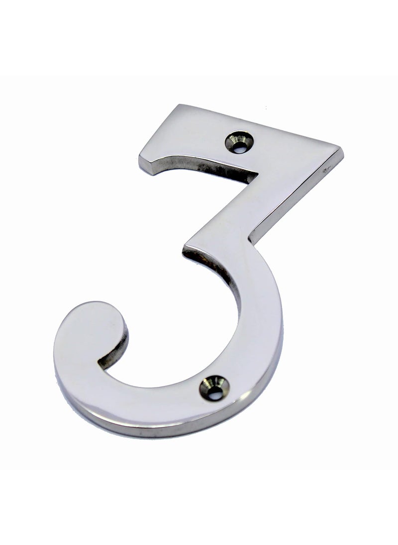 ESPLANADE eSplanade 4 Brass House Hotel Door Number Plaque Numeric Numerical Digit 09 3 Three  - Image 1