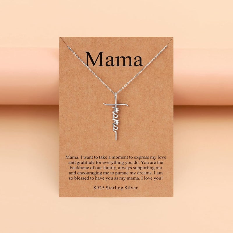 Lcherry Faith Cross Pendant Necklace for Women Religious Christian Jewelry Mother's Day Gifts for Women - Image 5