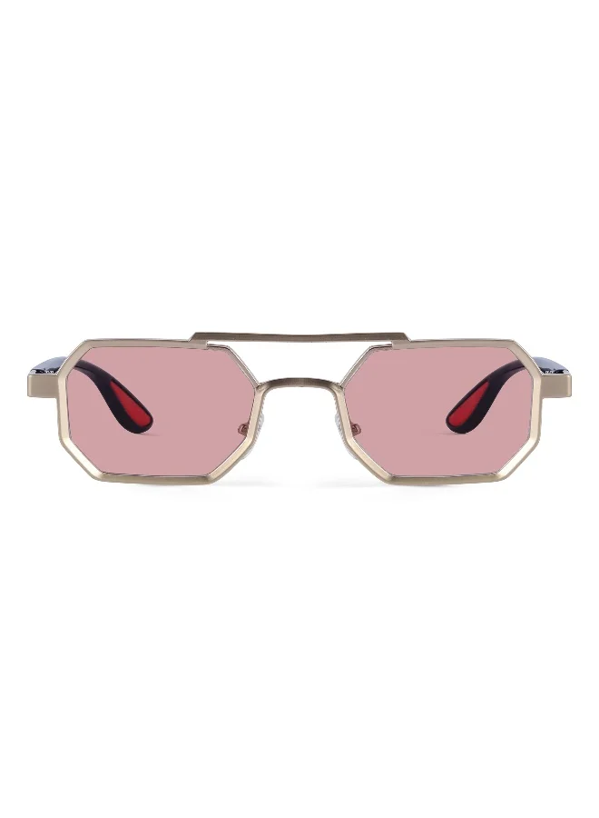 Woggles  Unisex UV- Protected Pink Hexagonal Sunglasses  | Best Price UAE