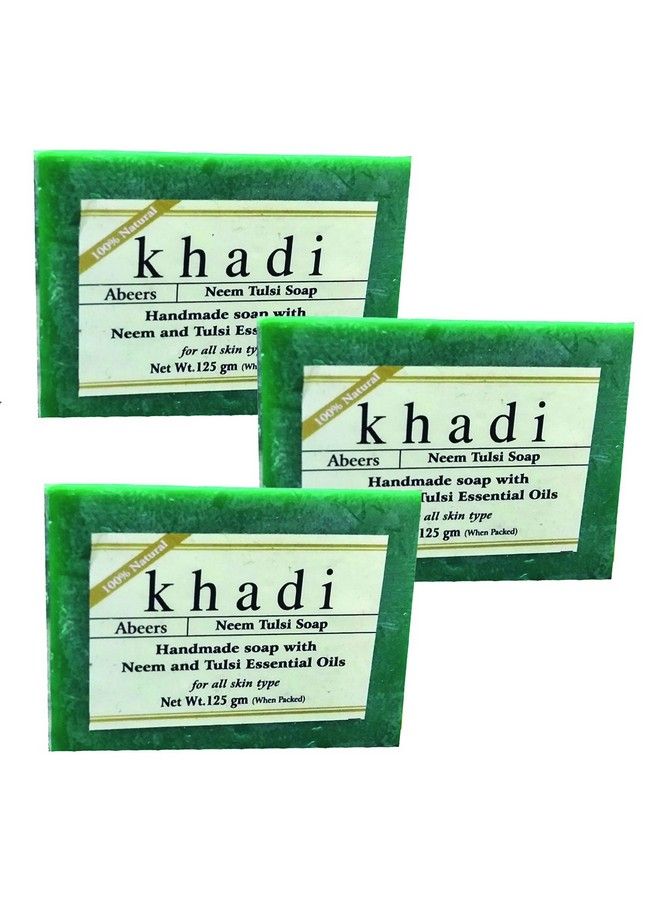 Khadi Abeers Pure Essence Neem Tulsi Soap With Essential Oils Soap 125 G (Pack Of 3) 125 G (Pack Of 3) - Image 2