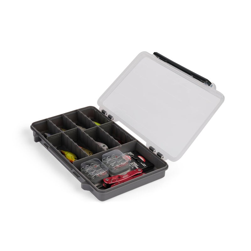 Plano StowAway 3700 50/50 Split Stow Tackle Box, 4-Pack, Corrosion-Preventive Rustricor, Single Latch Design, Transparent DuraView Lid, Stackable Storage for Fishing Bait, Lures and Gear - Image 3