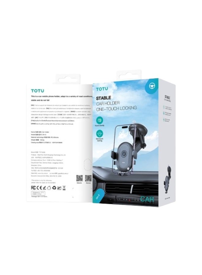 Totu Phone Holder TOTU Series One-Touch Locking, Suction Cup Version, CH-3 - Black - Image 3