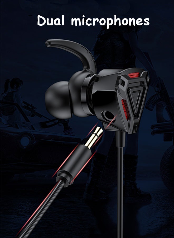 Gecomo Wired Gaming Earbuds with Microphone, In-Ear Gaming Headset for 3.5mm port, Noise Cancelling Headphones for Music Gaming Video Calling - Image 3