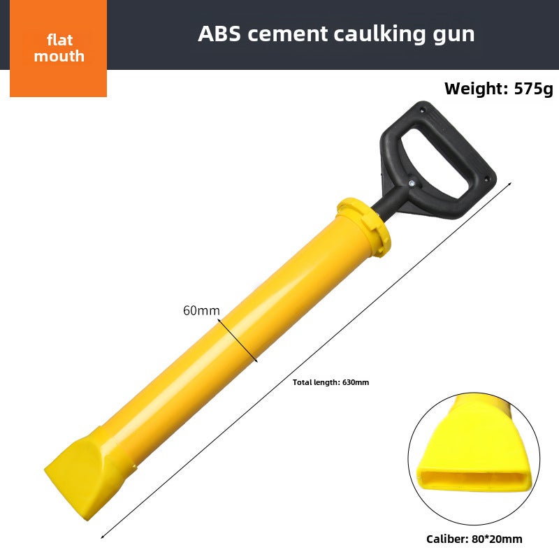 Cross-border lengthened cement caulking gun manual stainless steel four-use 50cm anti-theft door cement caulking gun([ABS-flat mouth]]) - Image 1