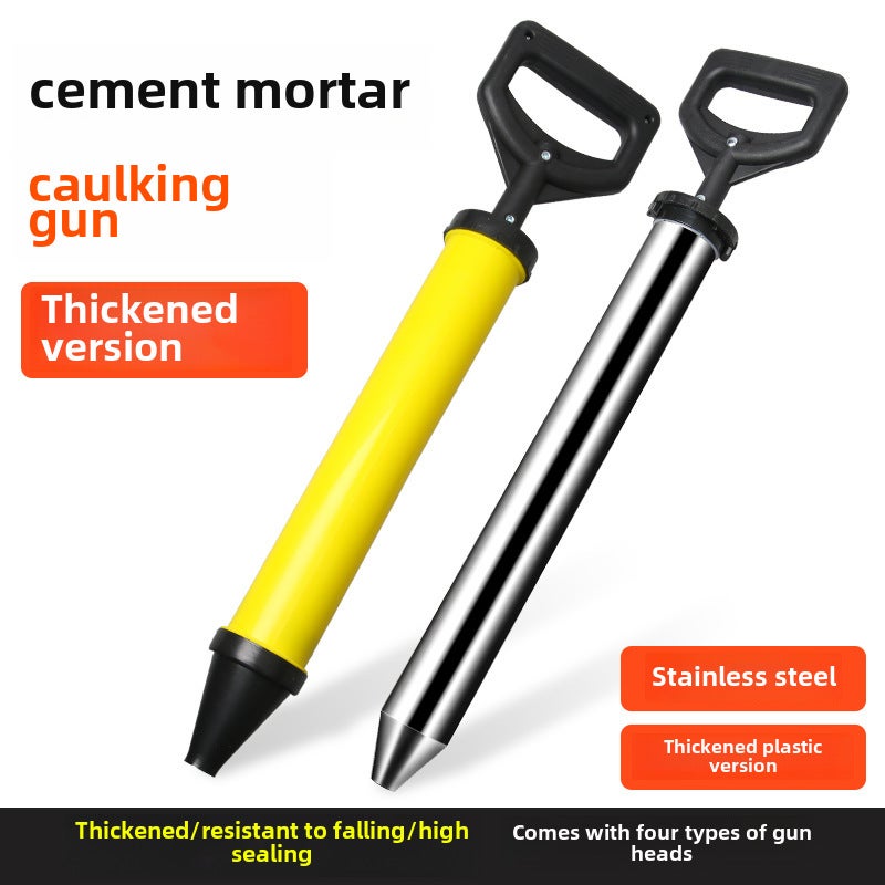 Cross-border lengthened cement caulking gun manual stainless steel four-use 50cm anti-theft door cement caulking gun([ABS-flat mouth]]) - Image 2