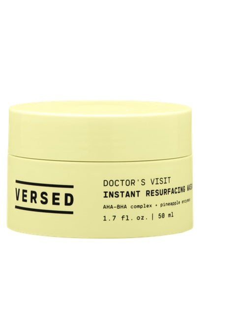 Versed Doctor’s Visit Instant Resurfacing Face Mask - AHA, BHA and Enzyme Exfoliating Mask Helps Reduce Hyperpigmentation - Smooth and Moisturize Skin with Vitamin C - Vegan (1.7 fl oz)