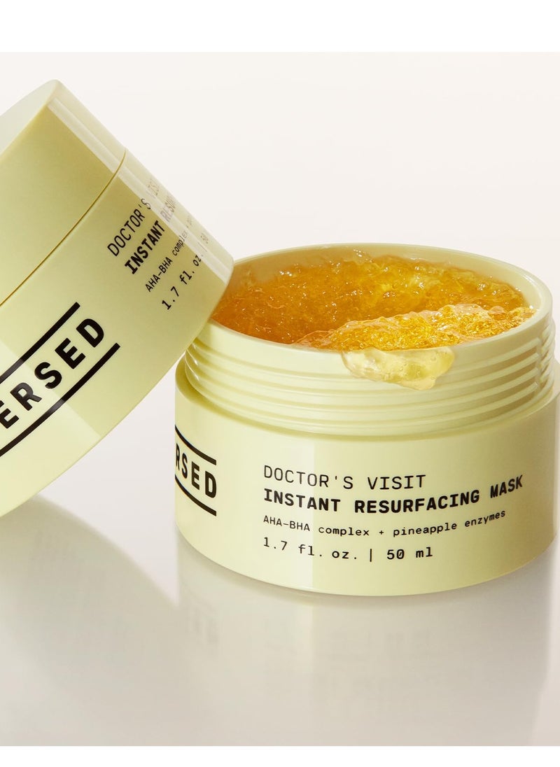 Versed - Versed Doctor’s Visit Instant Resurfacing Face Mask - AHA, BHA and Enzyme Exfoliating Mask Helps Reduce Hyperpigmentation - Smooth and Moisturize Skin with Vitamin C - Vegan (1.7 fl oz) - Image 1