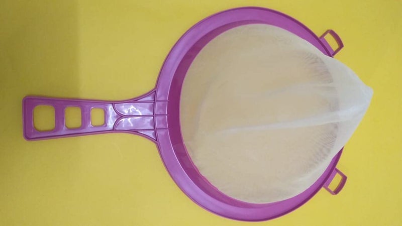 Hookcart Milk Strainer Big Size Double Mesh Strainer Liquid Filter Long 30 cm Diameter 20 cm Multicolor Pack of 6 - Image 4