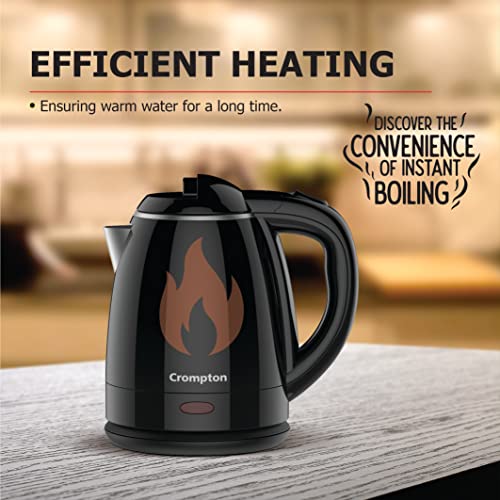 Crompton Activ Hot 1.5 Litres Cool Touch Electric Kettle (Black) - Image 3