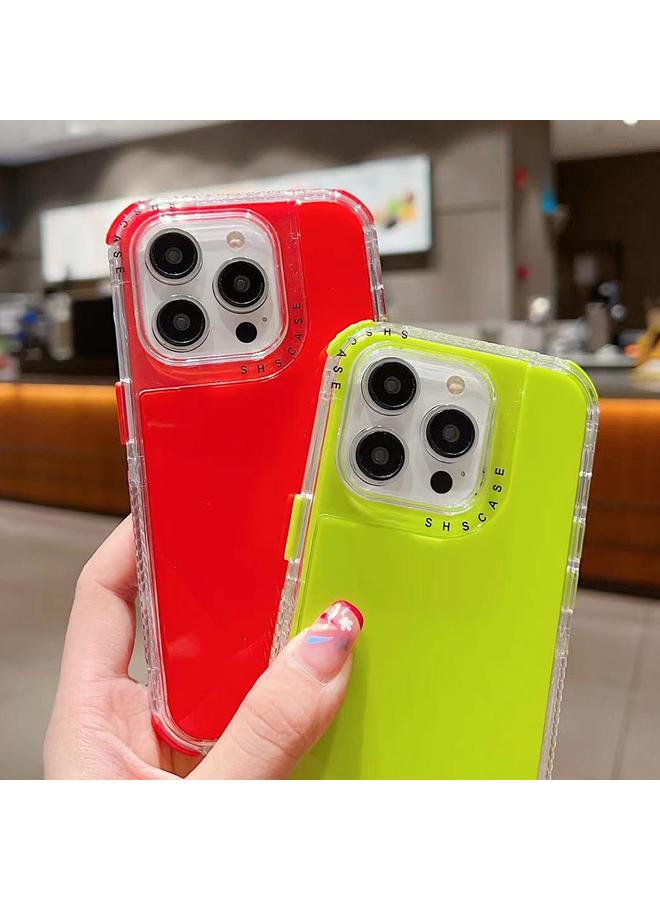 اس-توب جراب لهاتف iPhone 16 Plus Dreamland 3 في 1 بلون سادة وإطار شفاف مصنوع من مادة PC + TPU - Image 2