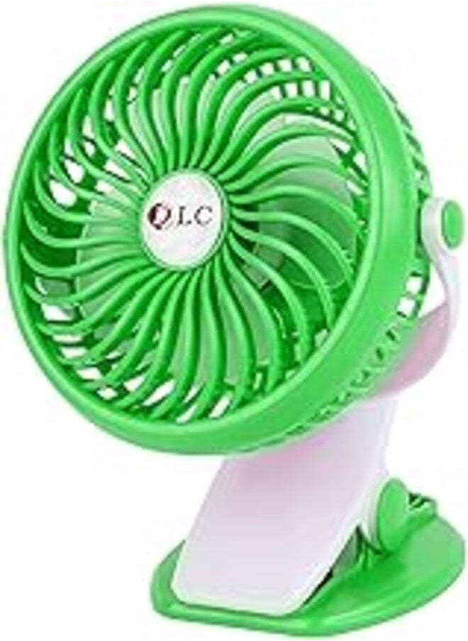 Biki Mini Portable Fan 720 Degree Rotating | USB Charging Strong Wind | For Office, Car, Bedroom (Green) 